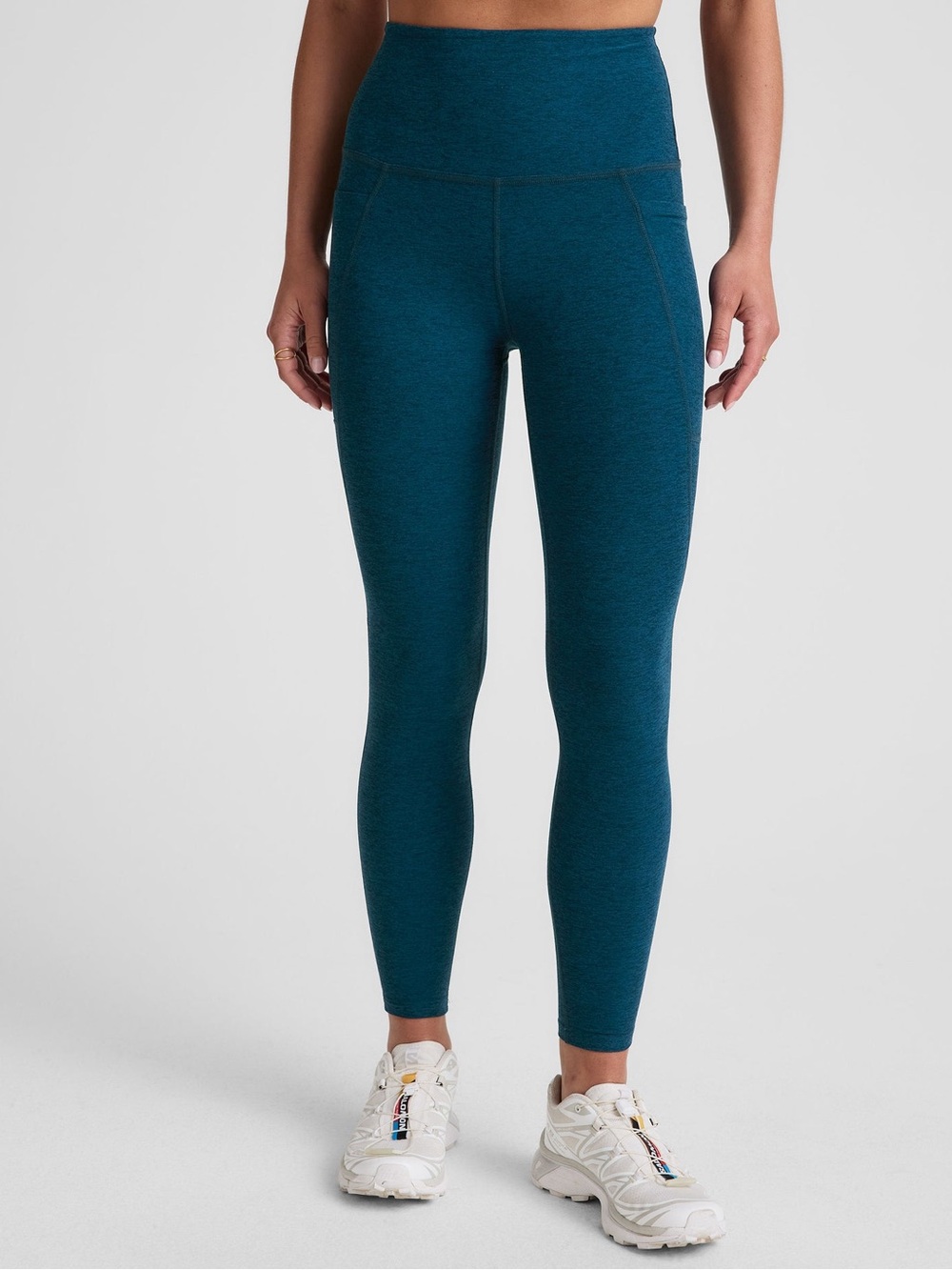 Beyond yoga Spacedye Out Of Pocket High Waisted Midi Legging Blue Gem Heather M - Picture 2 of 8